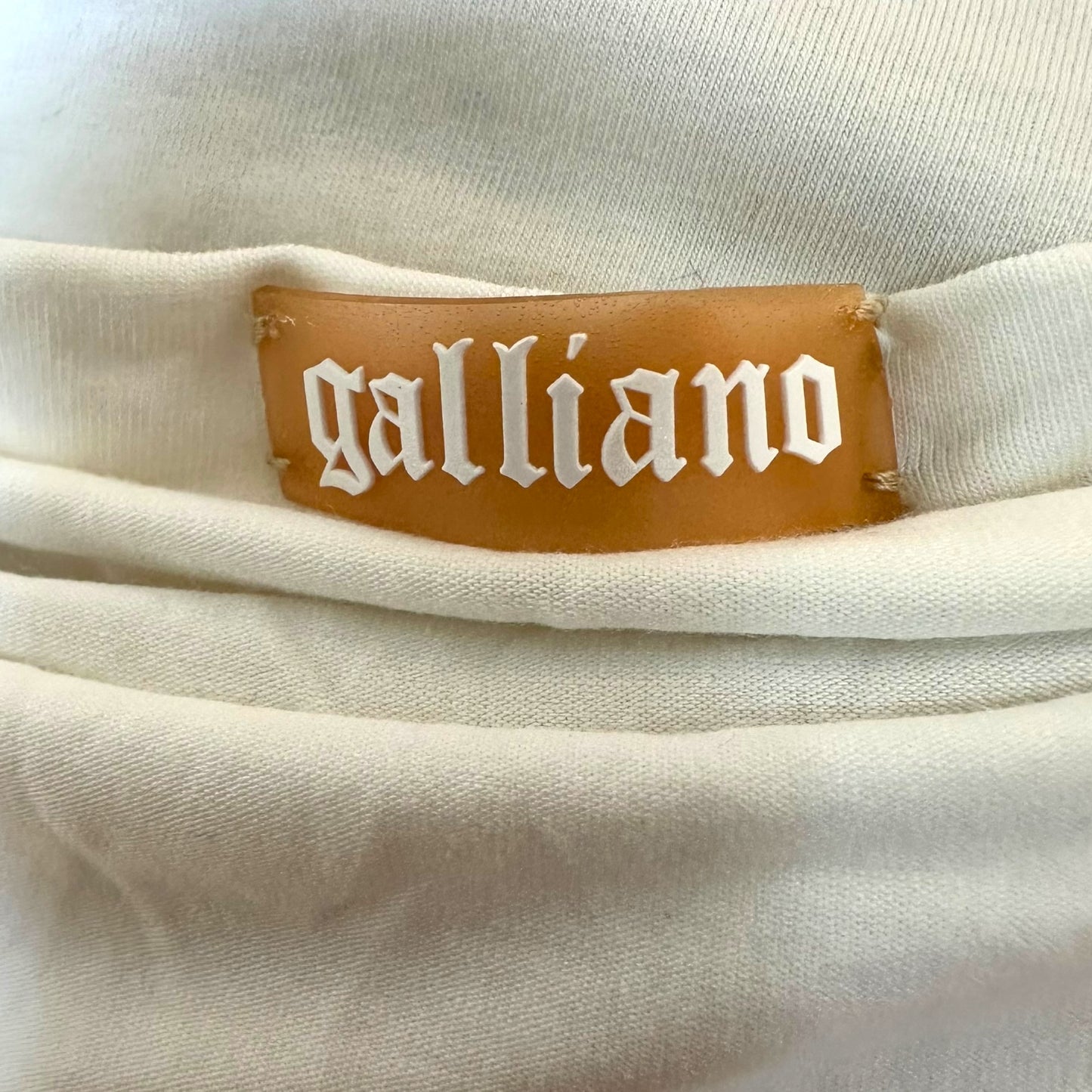 Galliano 'Declaration of Independence' Off-Shoulder Graphic Tank