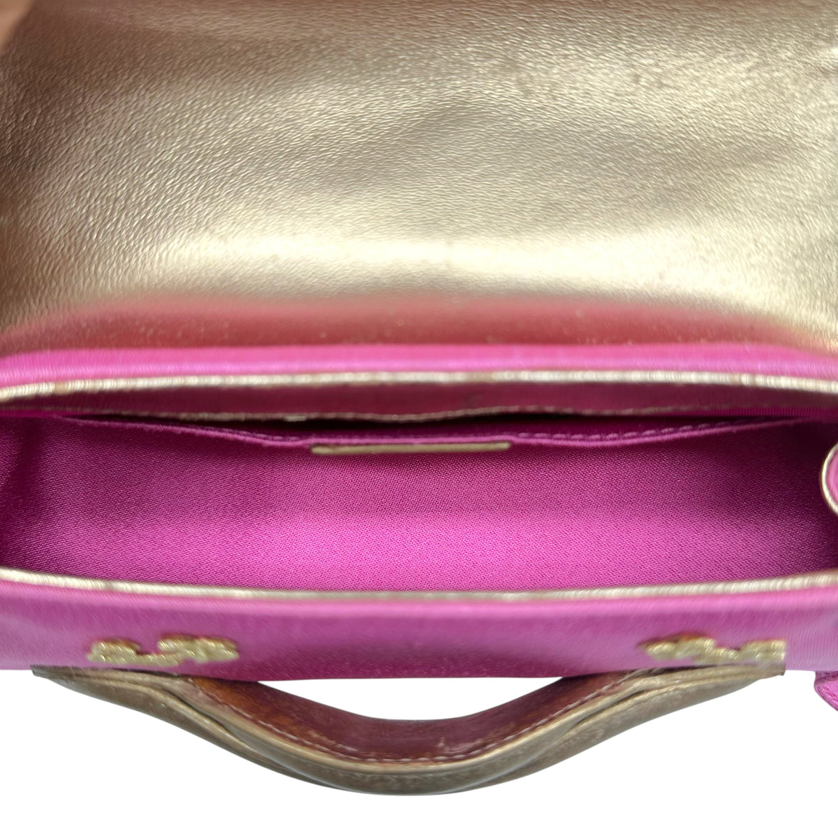 Christian Dior Mini Lip Bag Pink Gold Sequin
