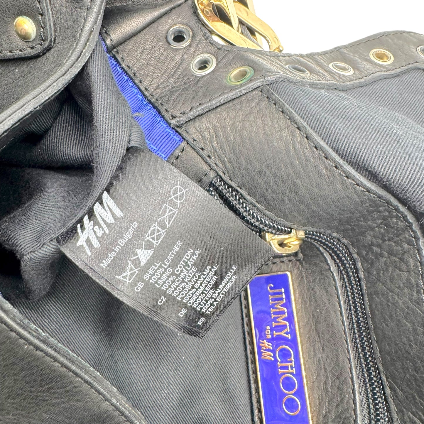 Jimmy Choo x HM Black Studded Hobo Bag