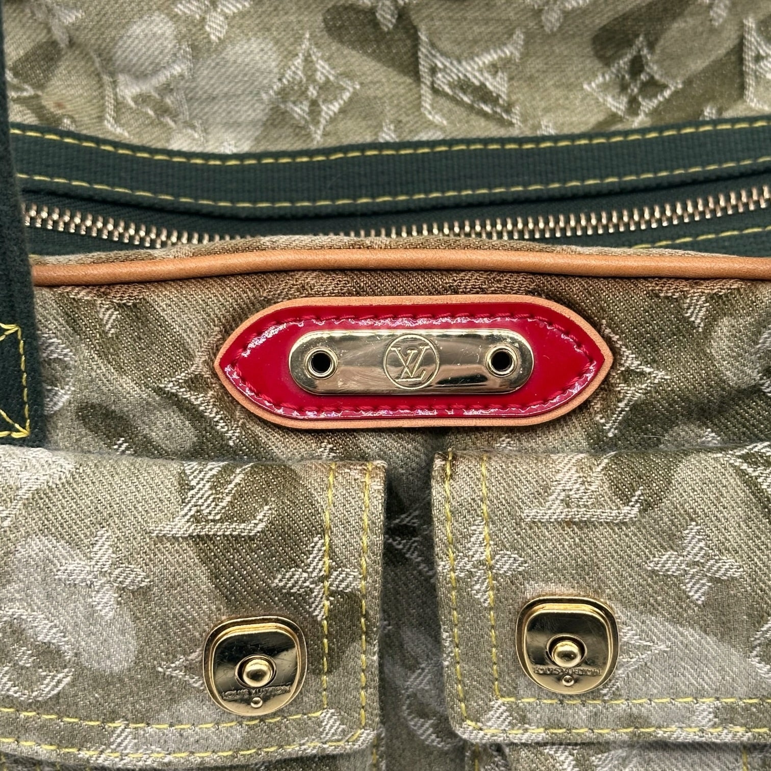 Louis Vuitton Denim Shoulder Bag Monogramouflage Camo