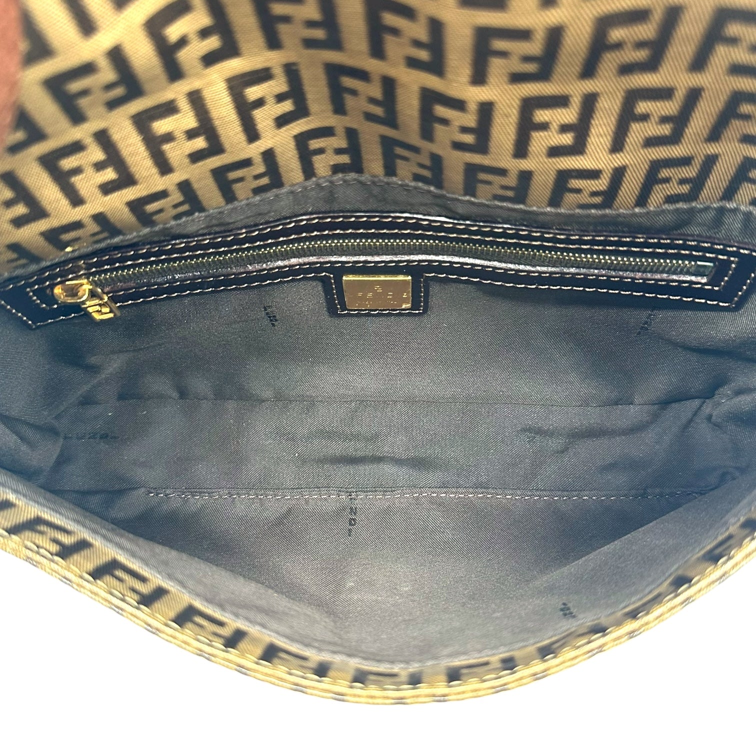 Fendi Tan Zucchino Monogram Coated Canvas Baguette Bag - Outfit Repeater