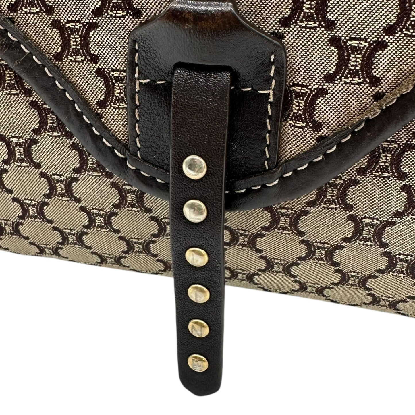 Celine Tan Small Triomphe Monogram Poulbot Bag - Outfit Repeater