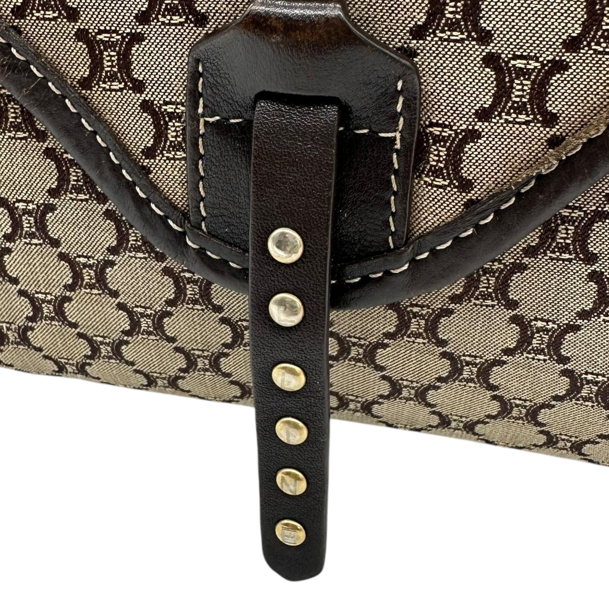 Celine Tan Small Triomphe Monogram Poulbot Bag - Outfit Repeater