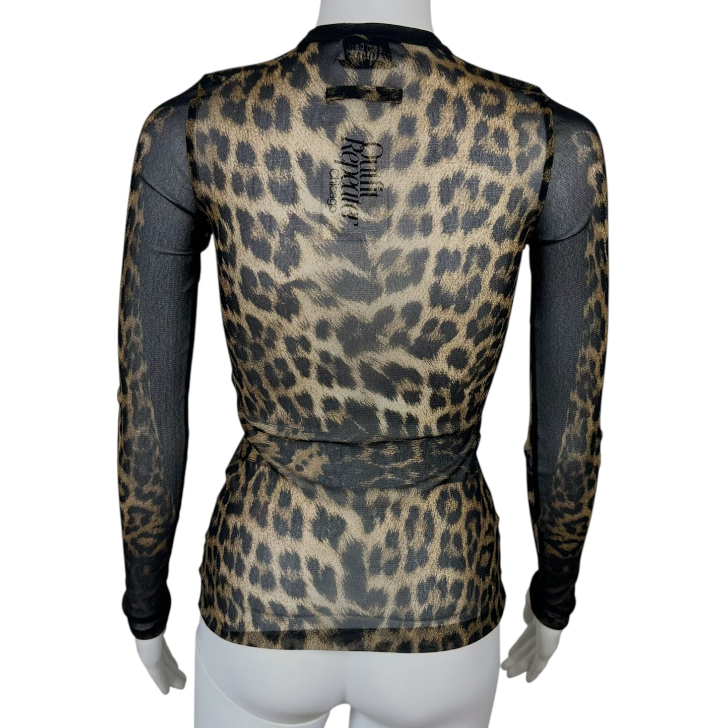 Jean Paul Gaultier Leopard Print Mesh Longsleeve (Current)