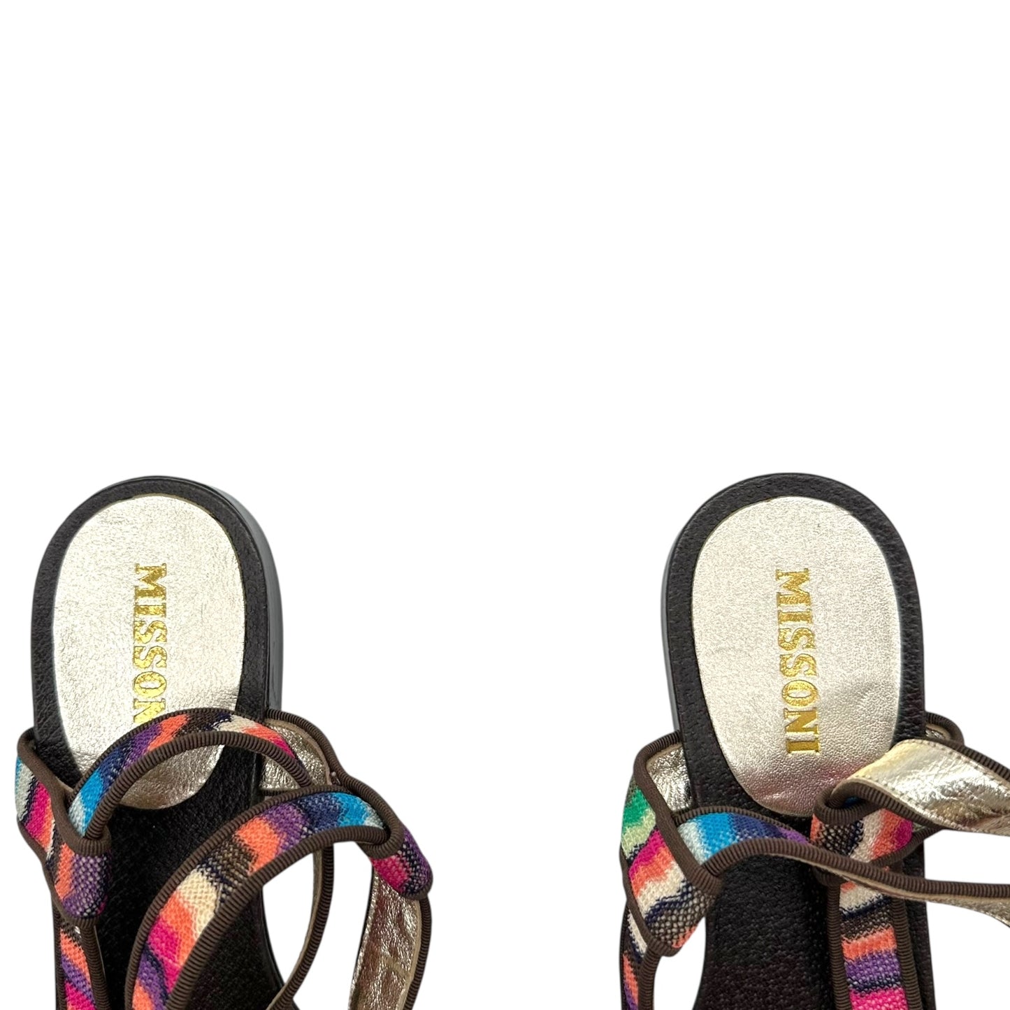 Missoni Multicolor Knit Wrap Sandals
