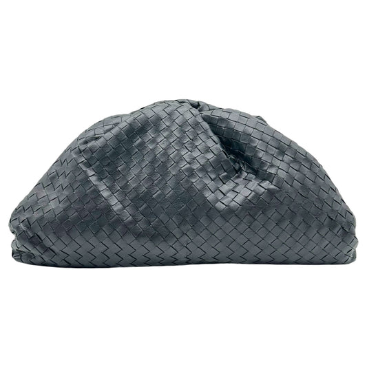 Bottega Veneta Black Intrecciato Lambskin Clutch Bag