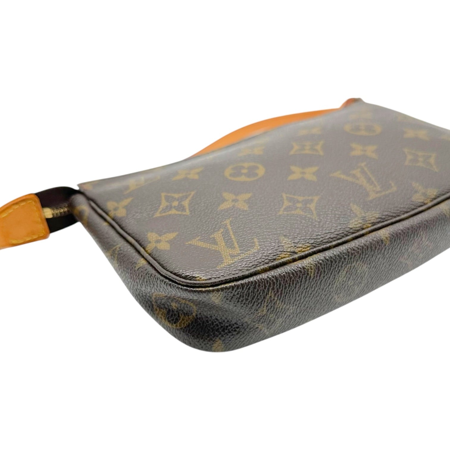 Louis Vuitton Monogram Pochette Bag Brown Tan