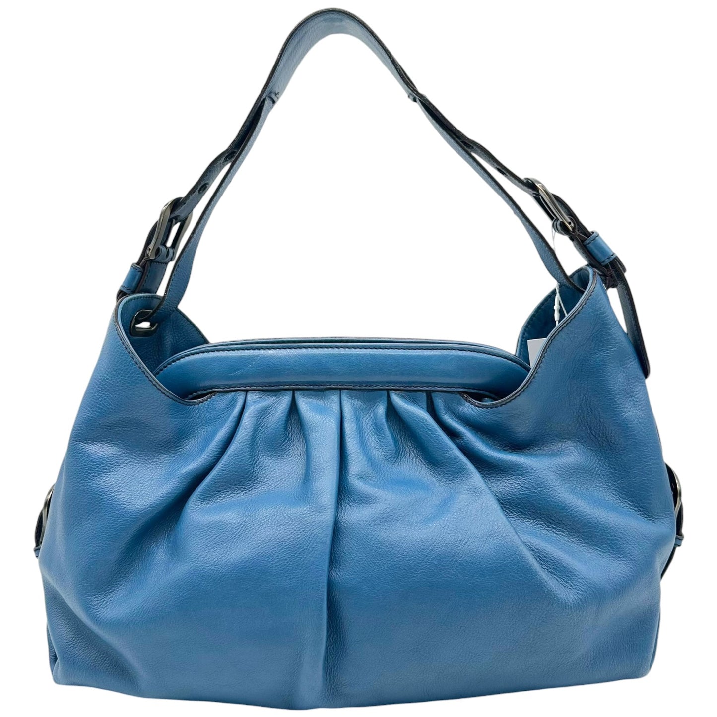Fendi Blue Leather Borsa Hobo Doctors Bag