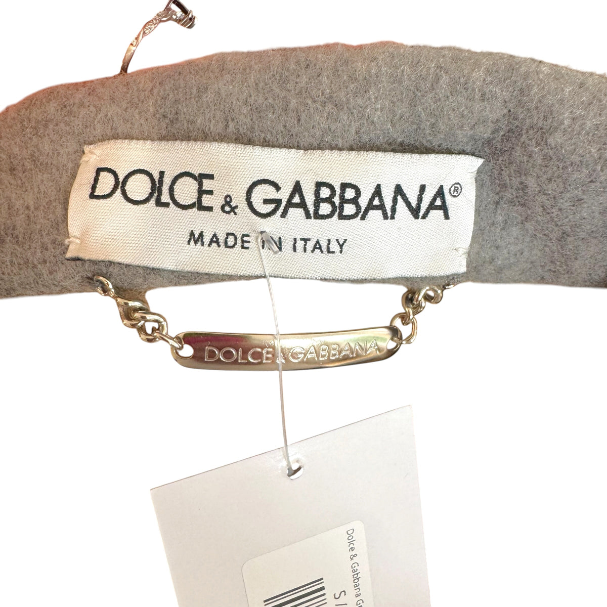 Dolce & Gabbana Gray Camel Double-Sided Midi Skirt Coat Set