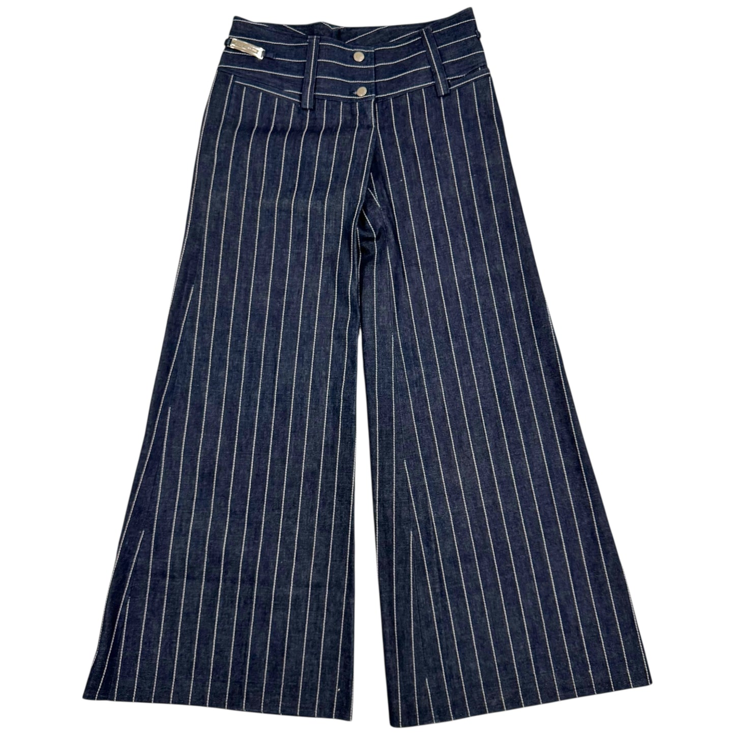 Dolce & Gabbana Ultra Wide Leg Pinstriped Jeans - Outfit Repeater