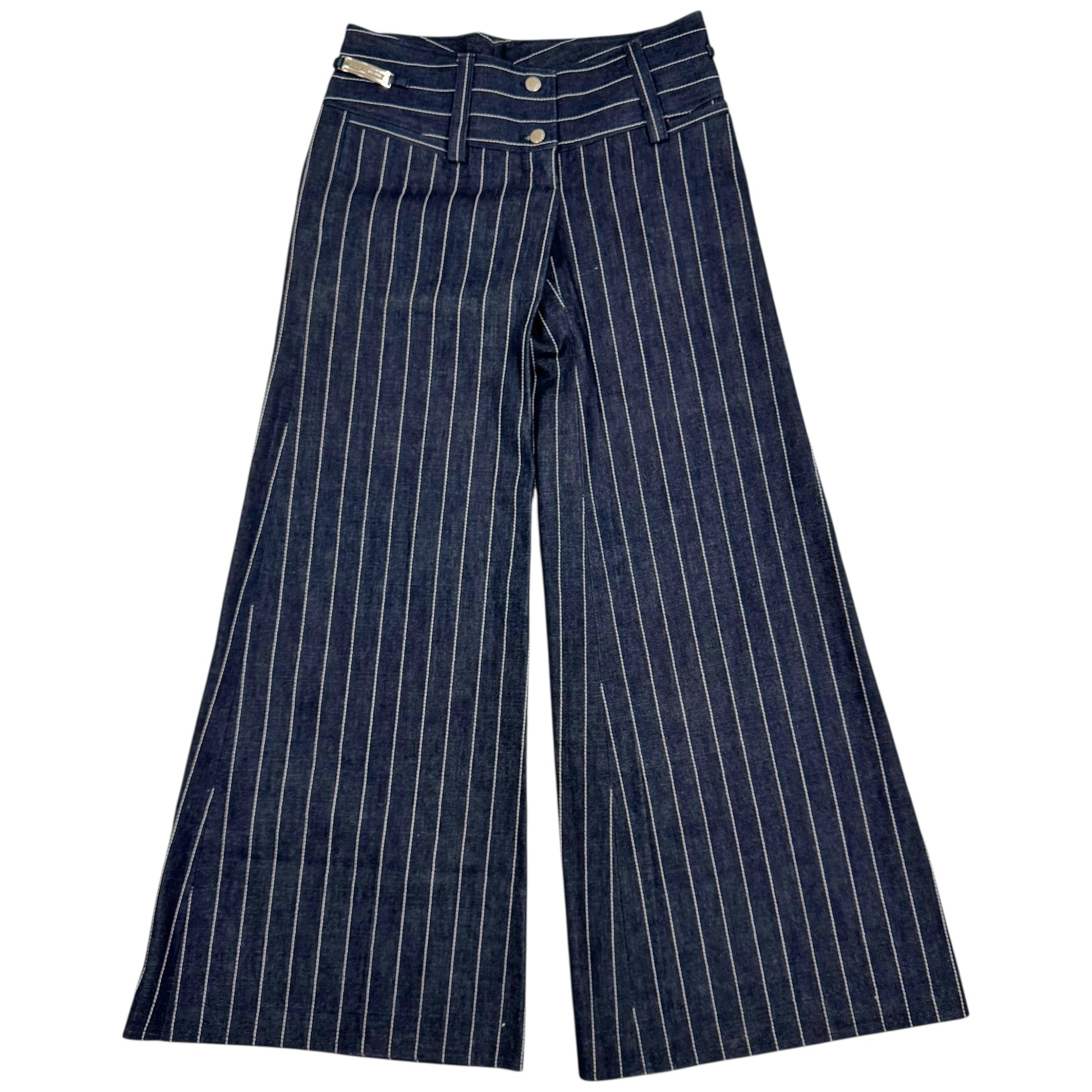 Dolce & Gabbana Ultra Wide Leg Pinstriped Jeans - Outfit Repeater