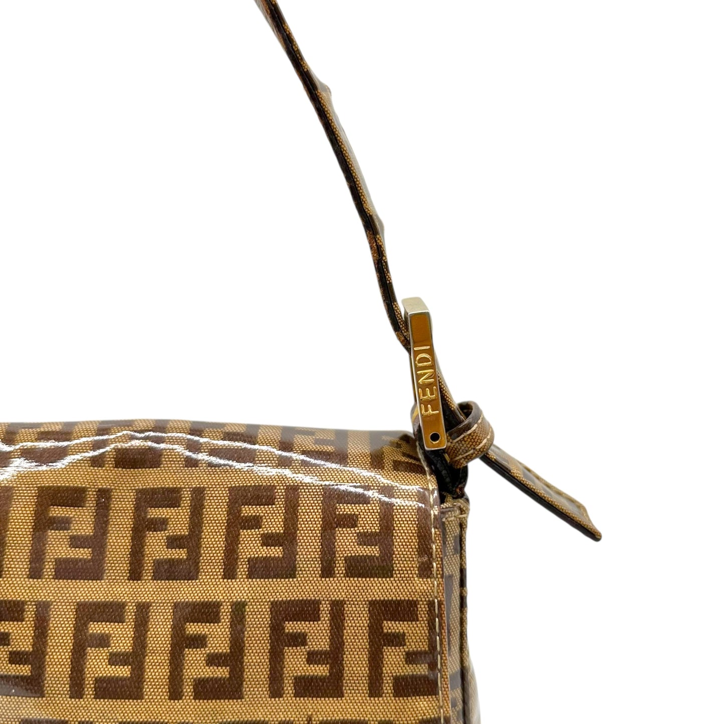 Fendi Coated Canvas Monogram Zucchino Baguette Bag