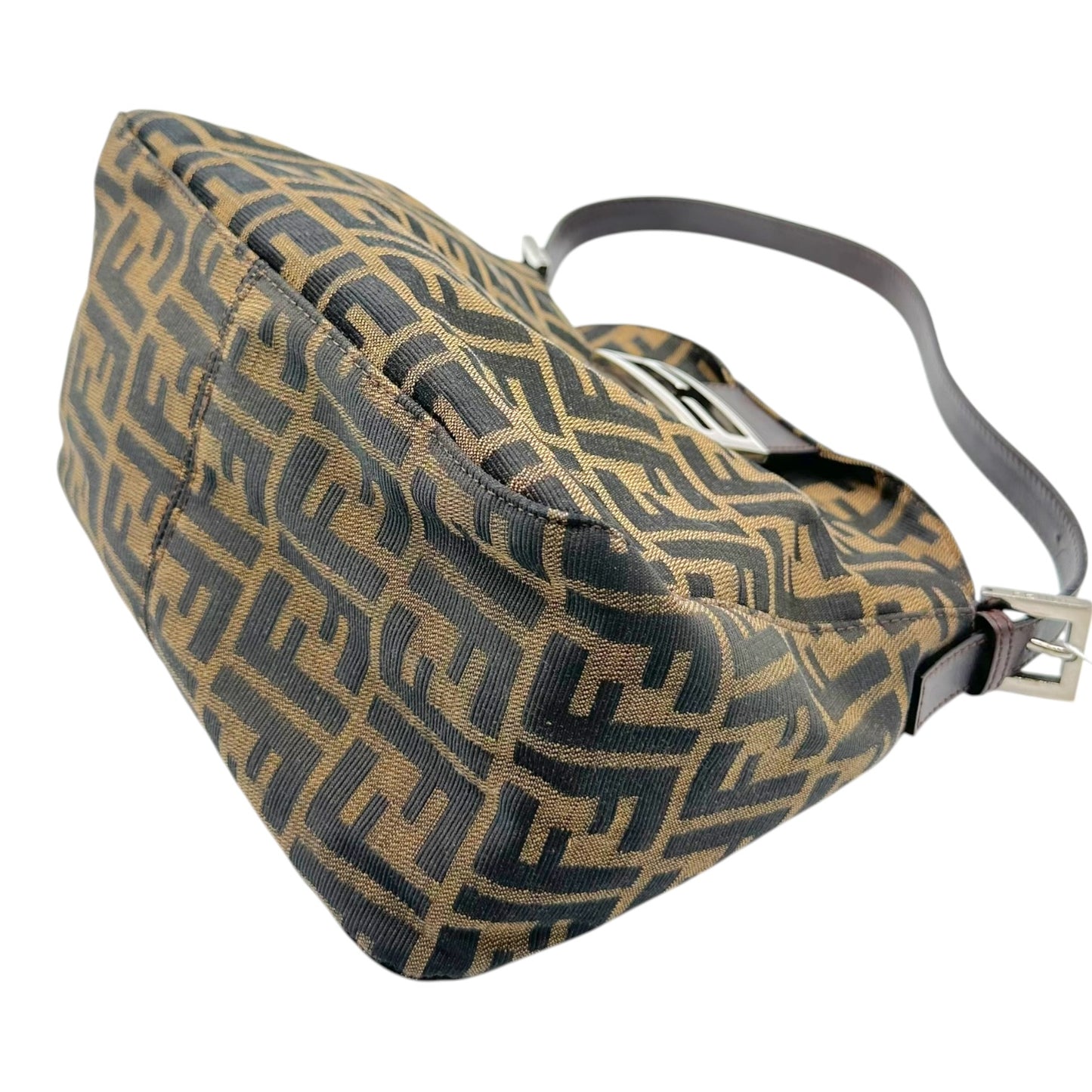 Fendi Monogram Square Fold-Over Baguette Bag