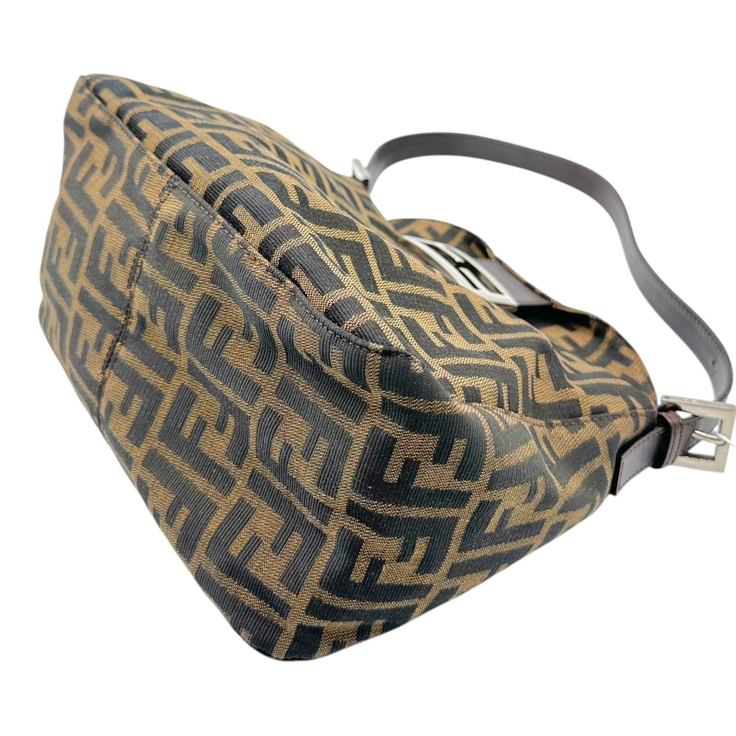 Fendi Monogram Square Fold-Over Baguette Bag