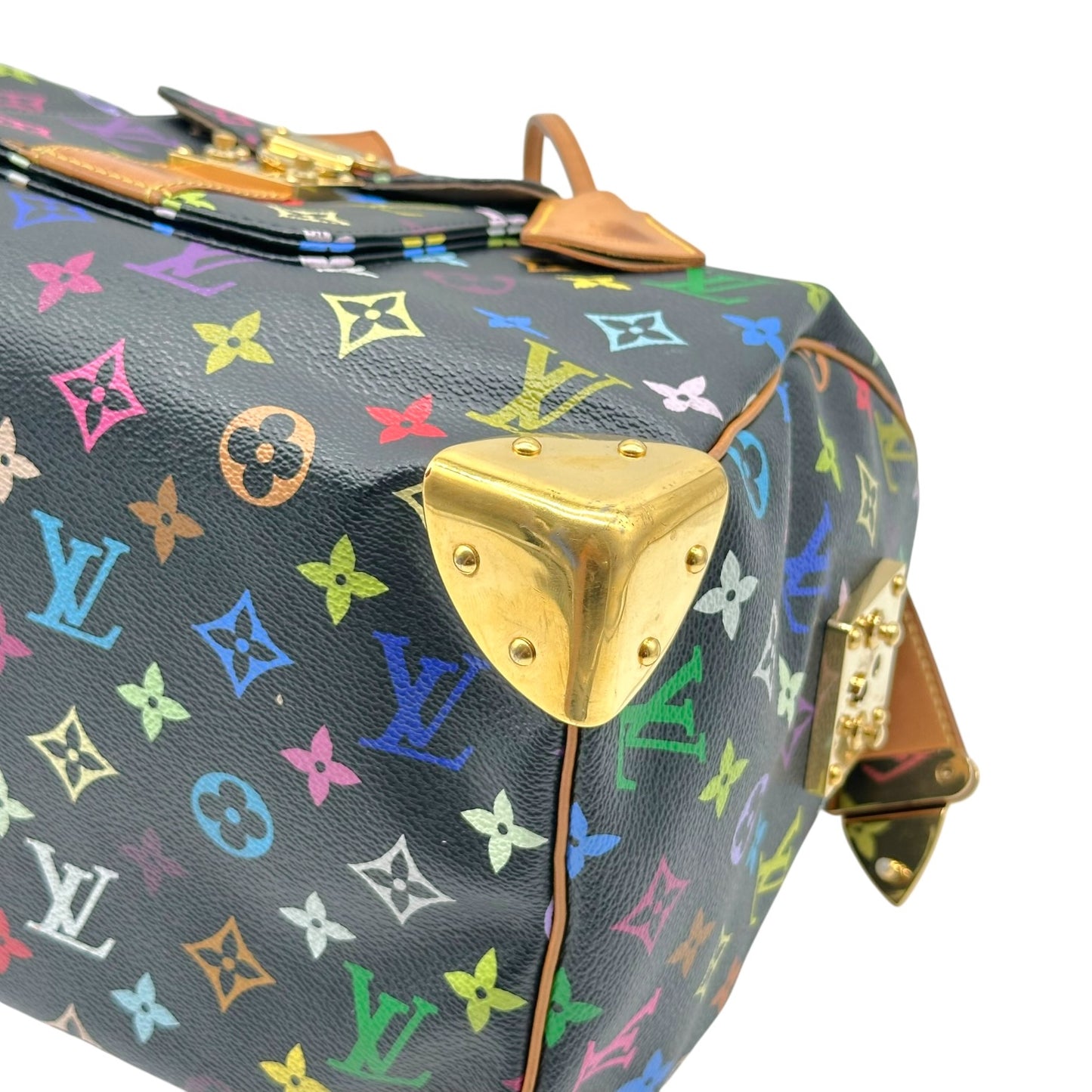 Louis Vuitton Black Multicolor Murakami Monogram Speedy 30 Handbag