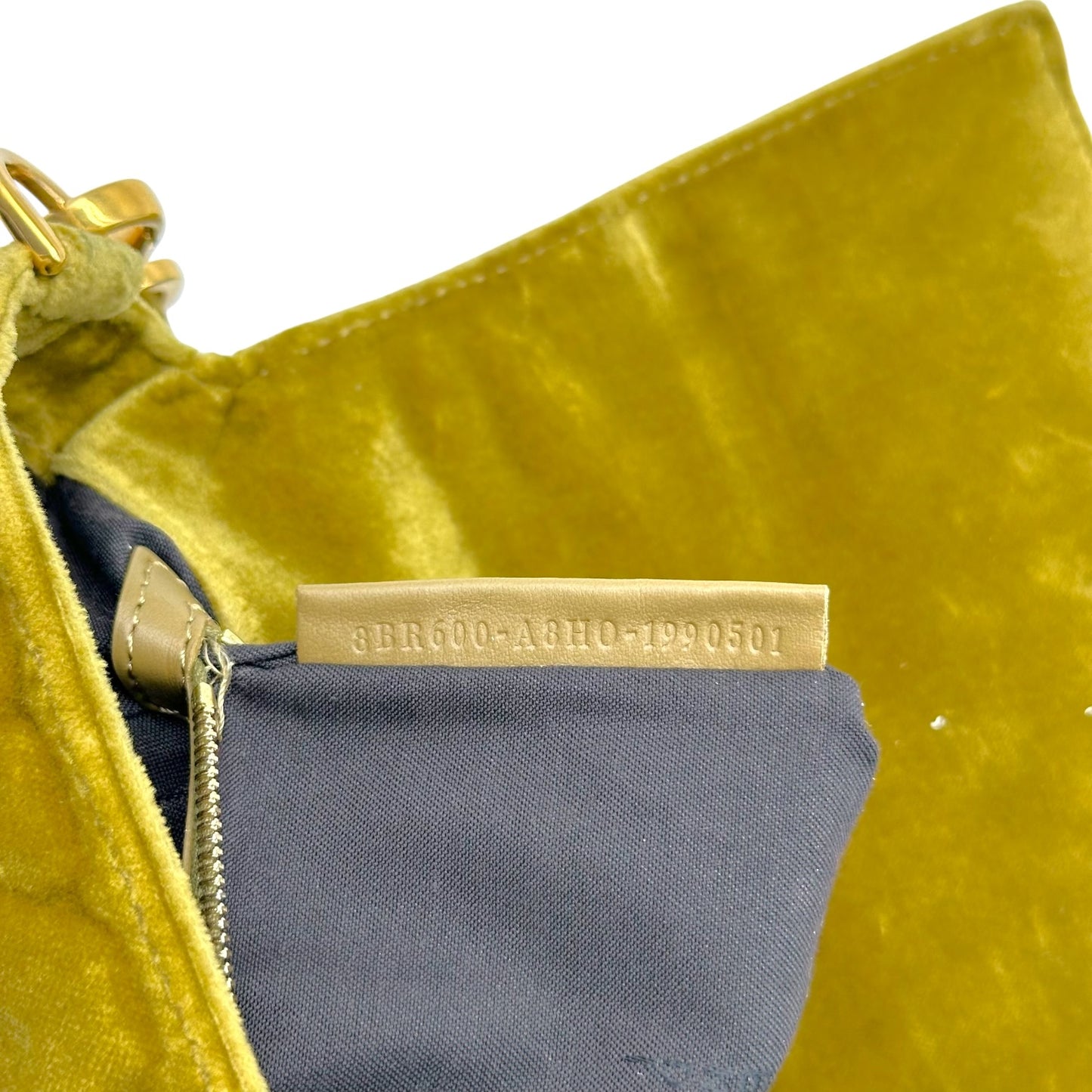 Fendi Khaki Green Velvet Zucca Monogram 2-Way Baguette Bag