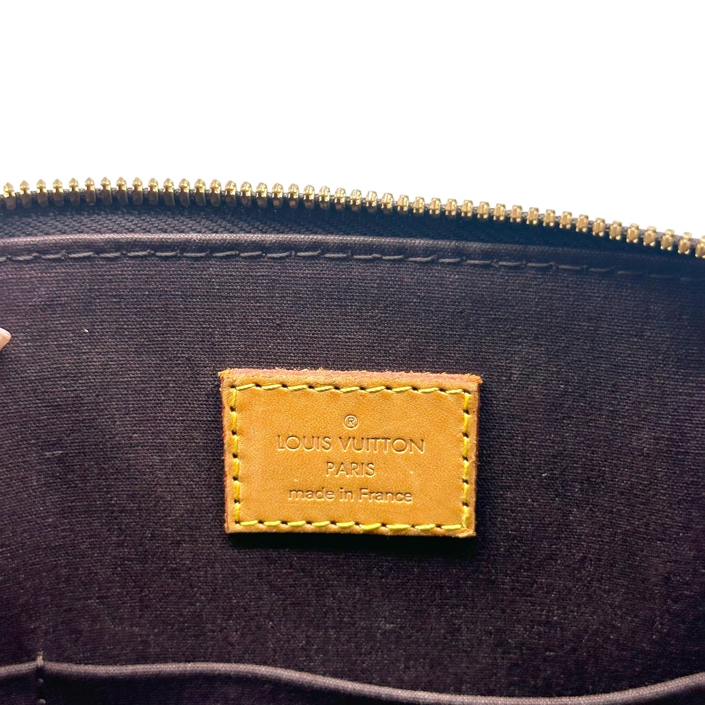Louis Vuitton Burgundy Patent Vernis Monogram Alma PM Handbag