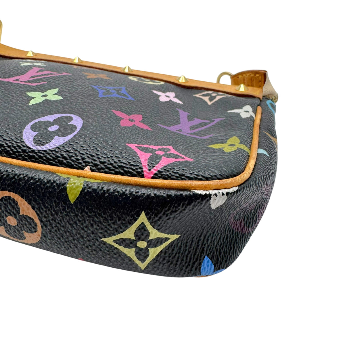 Louis Vuitton Pochette Bag Black Multicolor Murakami