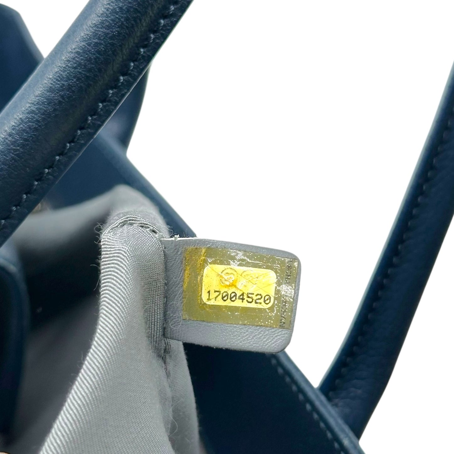 Chanel Blue Leather Small East West Executive Tote Bag