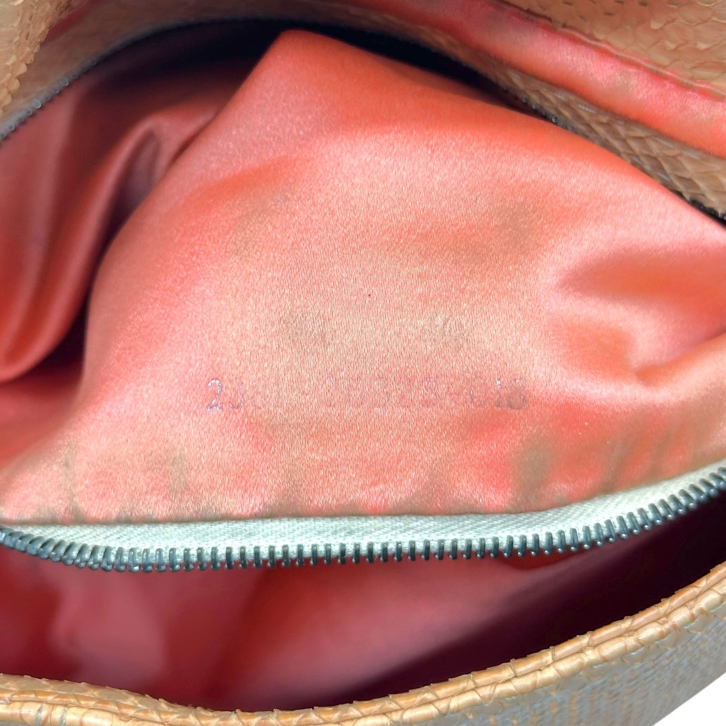 Fendi Salmon Pink Python & Marble Stone Mama Baguette Bag