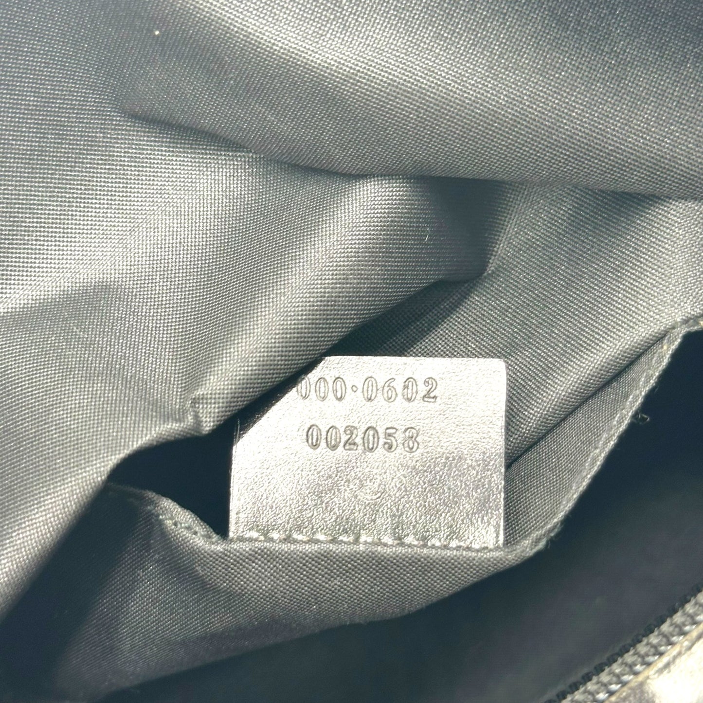 Gucci Black Embossed Monogram Suede Shoulder Bag