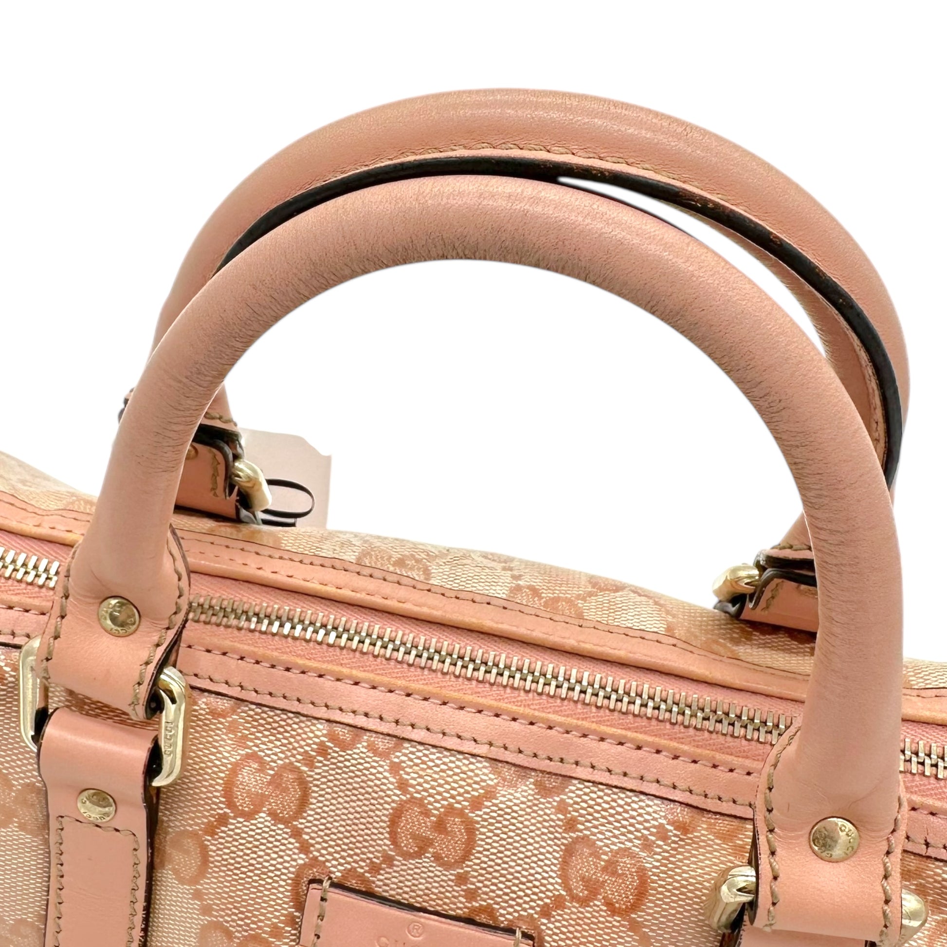 Gucci Pink Monogram Shima Mini Boston Bag - Outfit Repeater