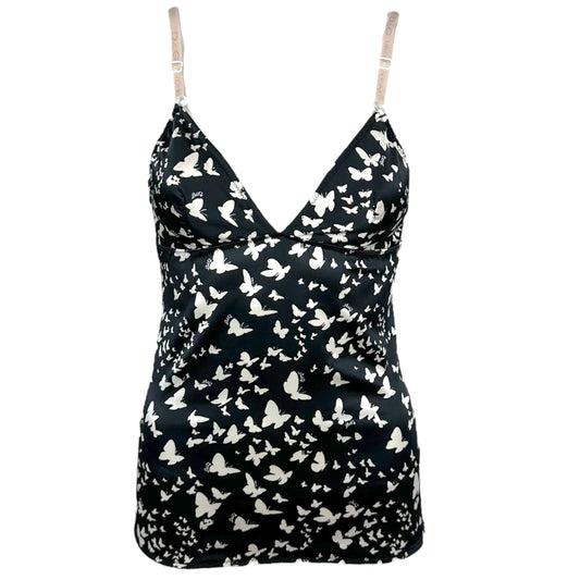 D&G Dolce & Gabbana Black & White Butterfly Print Cami