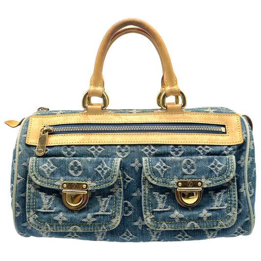 Louis Vuitton Blue Denim Monogram Speedy Handbag