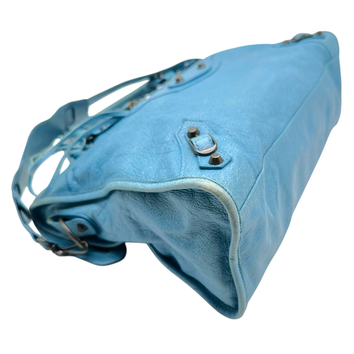 Balenciaga Bright Blue Leather Classic City Bag