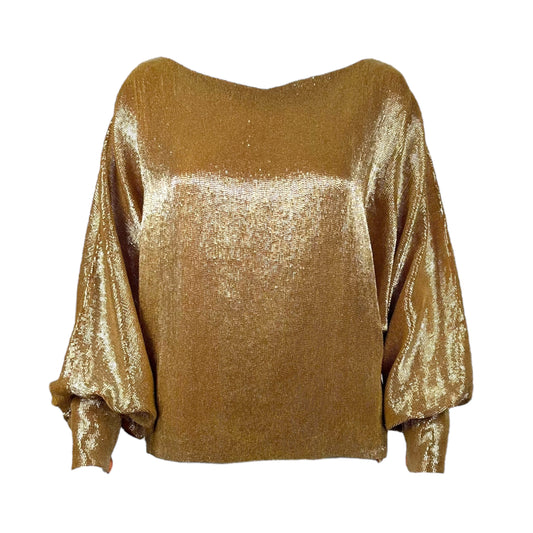 Roberto Cavalli 2007 Gold Fully Beaded Blouse NEW