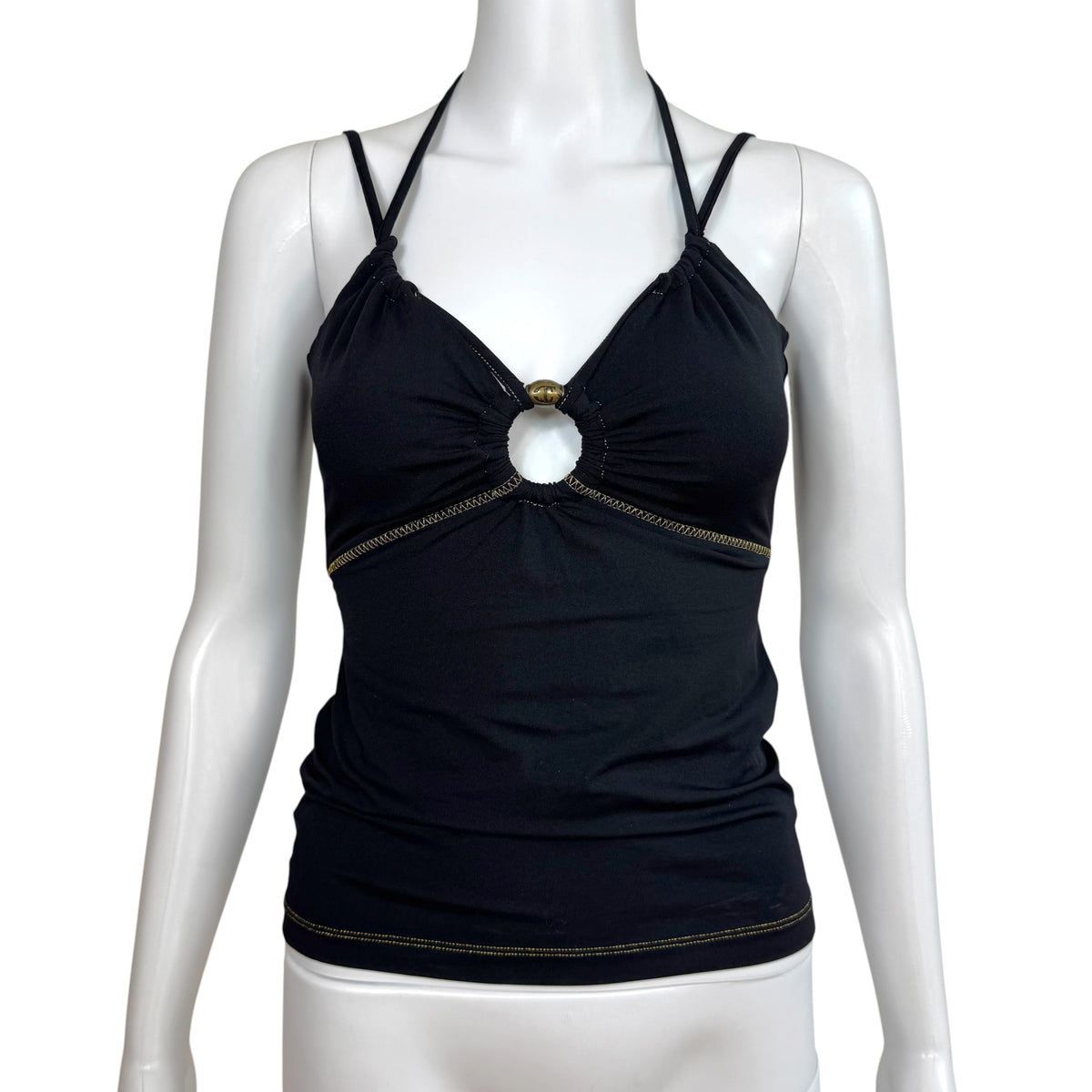 Just Cavalli Roberto Cavalli Black Halter Tank Top
