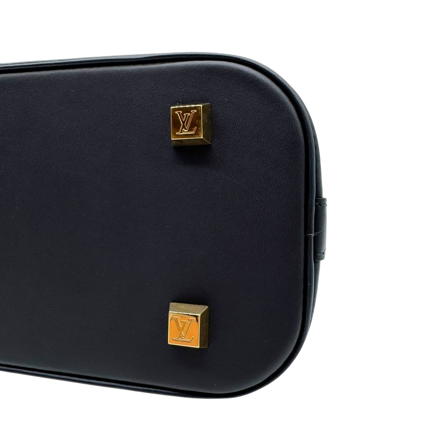 Louis Vuitton Navy Blue Lin Monogram East West Alma Bag