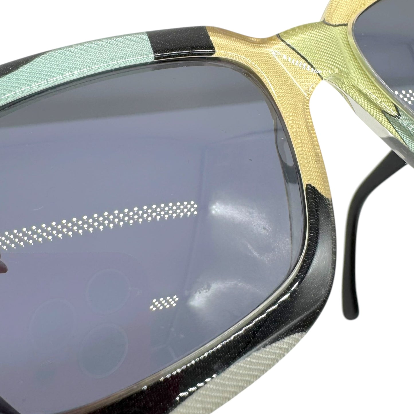 Emilio Pucci Oversized Rectangle Sunglasses Blue Yellow