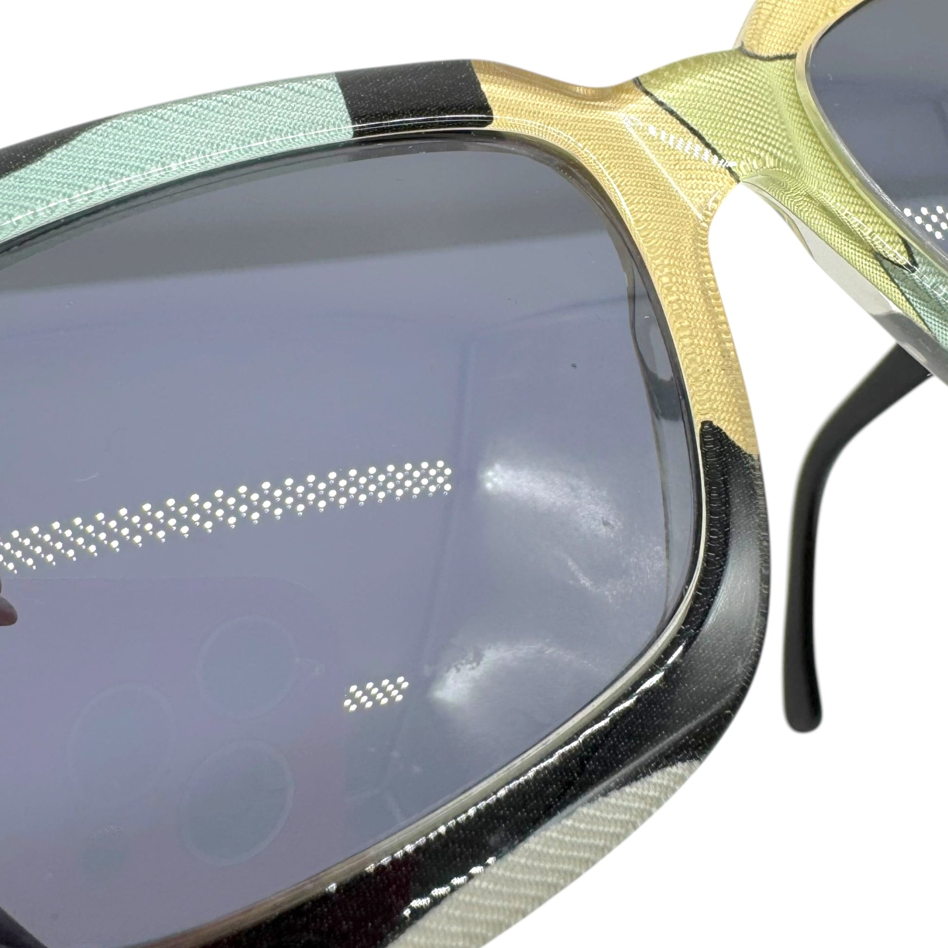 Emilio Pucci Oversized Rectangle Sunglasses Blue Yellow