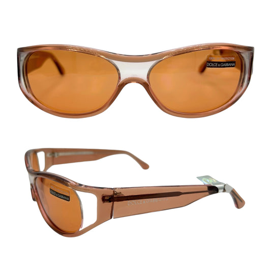 Dolce & Gabbana DG725S Orange & Clear Oval Sunglasses