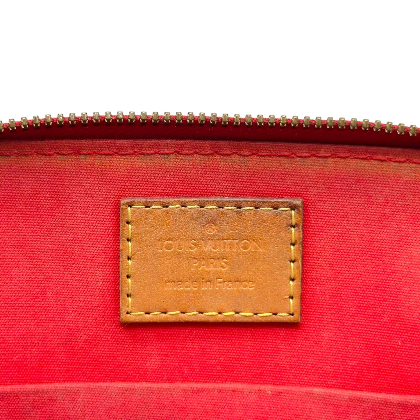 Louis Vuitton Red Patent Vernis Monogram Alma BB 2-Way Bag