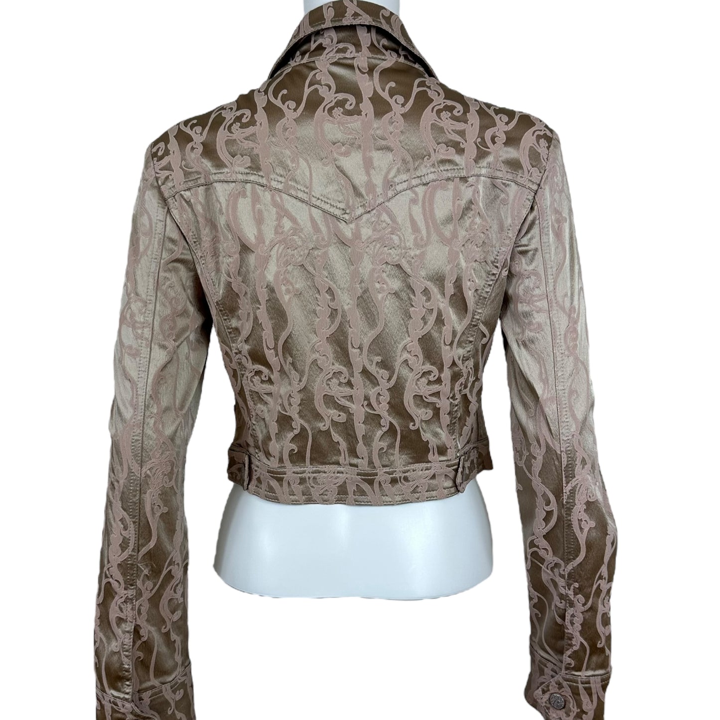 Christian Lacroix Jeans Pink Damask Satin Jacket