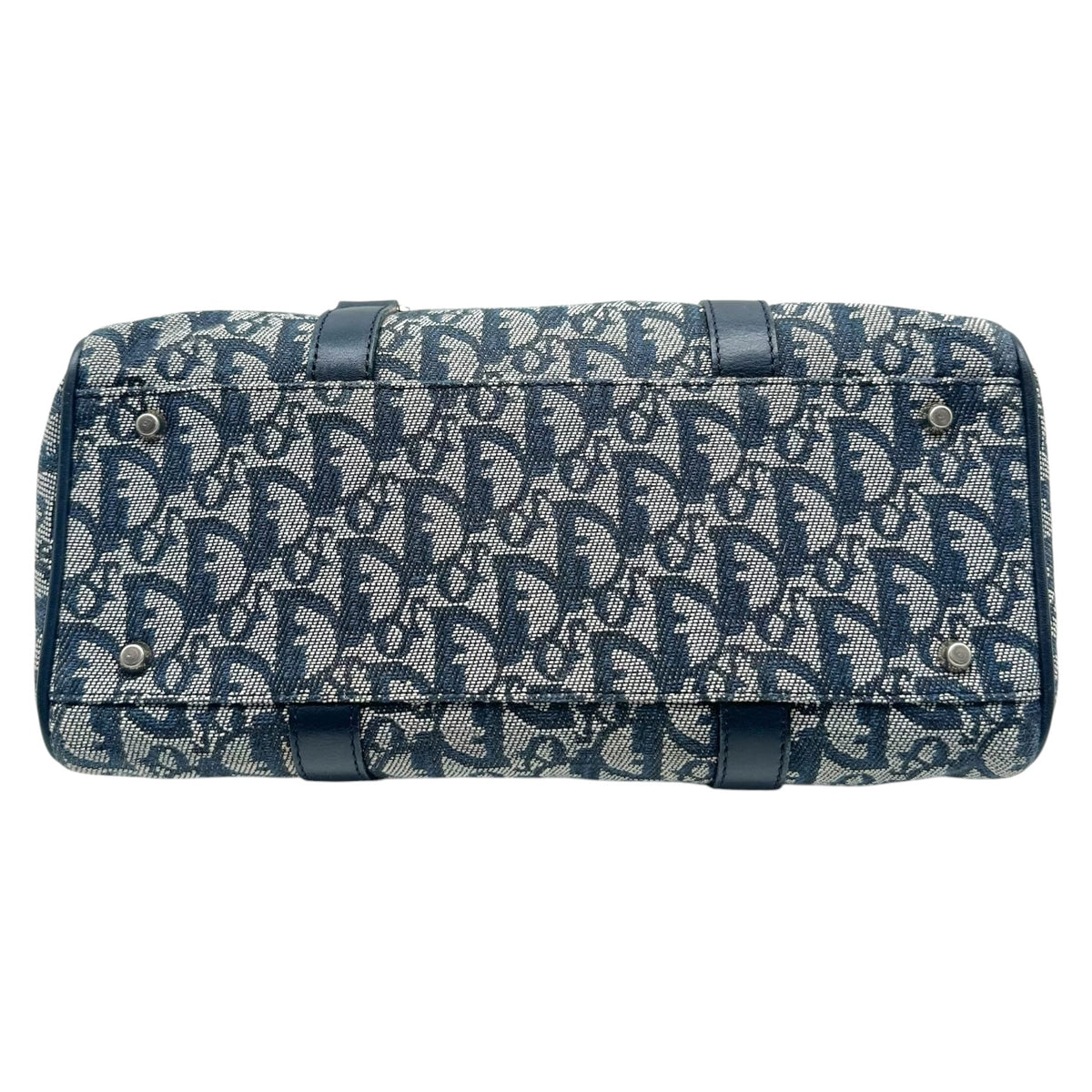 Christian Dior Shoulder Bag Navy Blue Trotter Monogram
