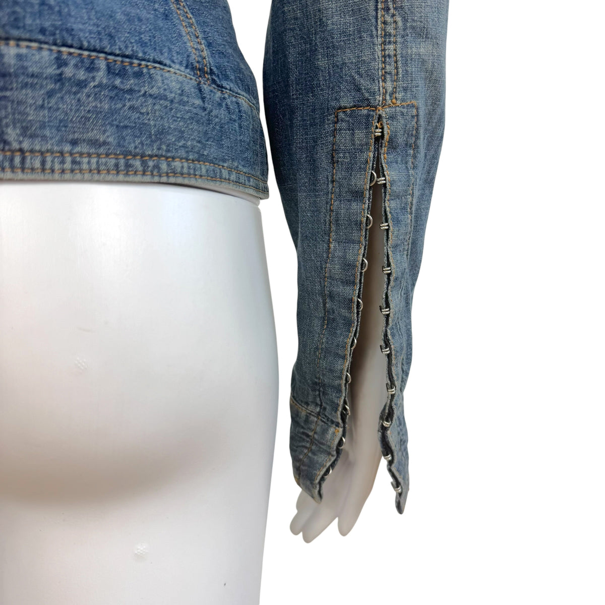 Dolce & Gabbana Denim Jacket Blue Hook & Eye Closure