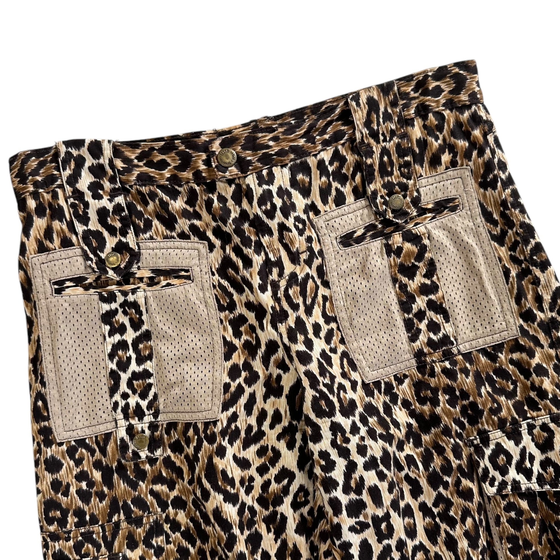 D&G Dolce & Gabbana Leopard Print Low Rise Cargo Pants - Outfit Repeater