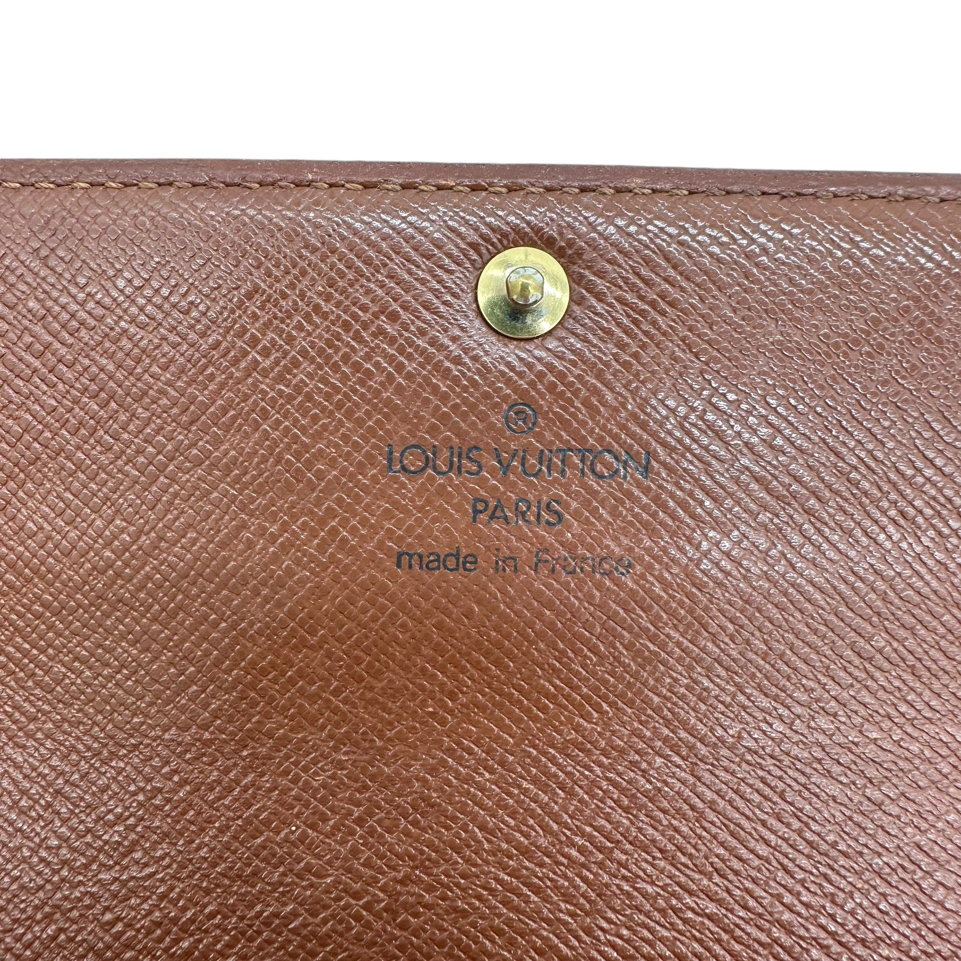 Louis Vuitton Monogram Sarah Wallet Brown Canvas