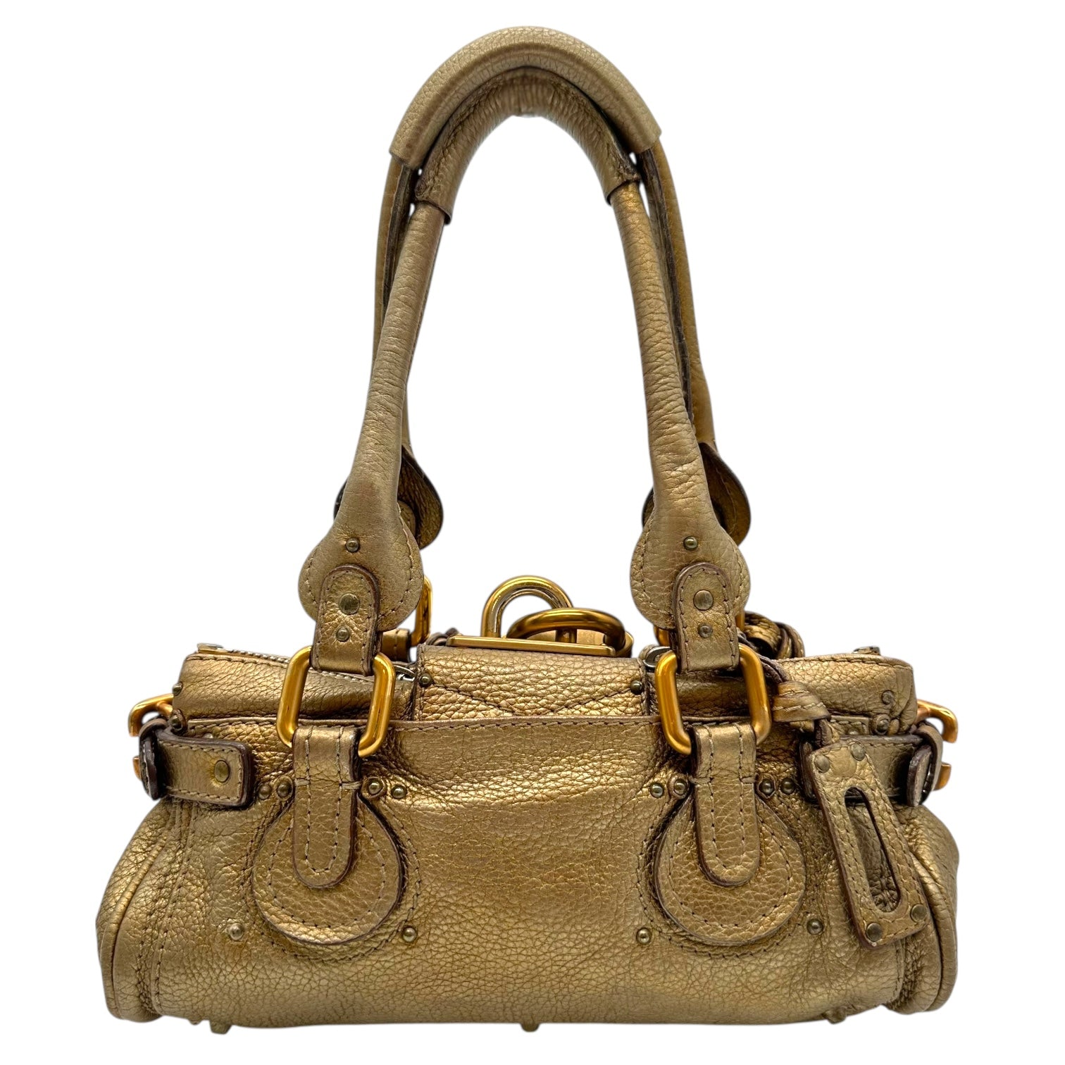 Chloe Gold Leather Mini Paddington Bag - Outfit Repeater