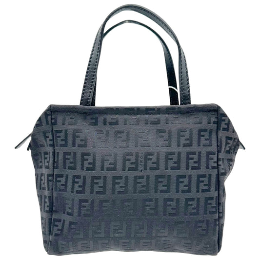 Fendi Black Zucchino Monogram Small Square Pochette Bag