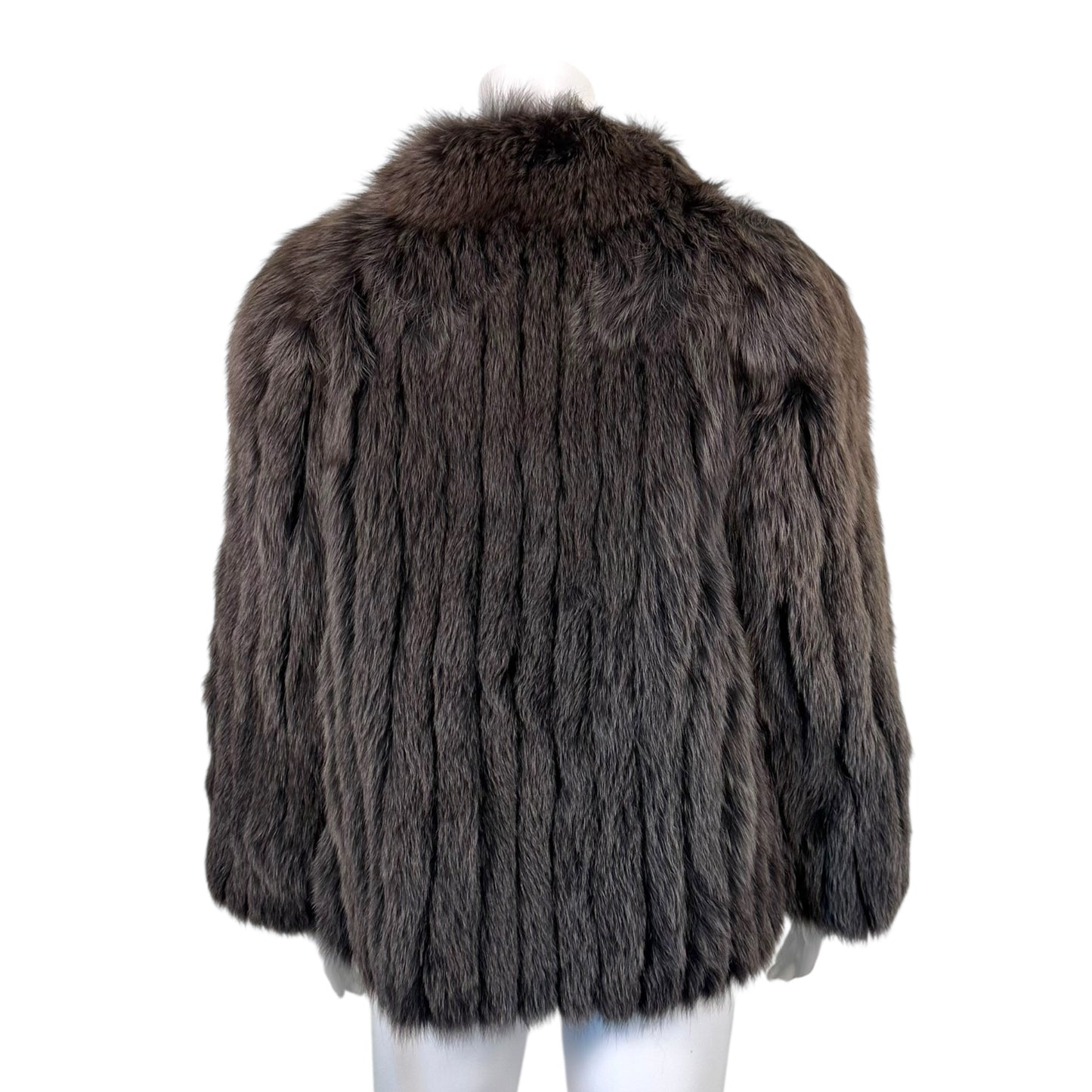 Vintage Saga Dark Gray Fox Fur Coat