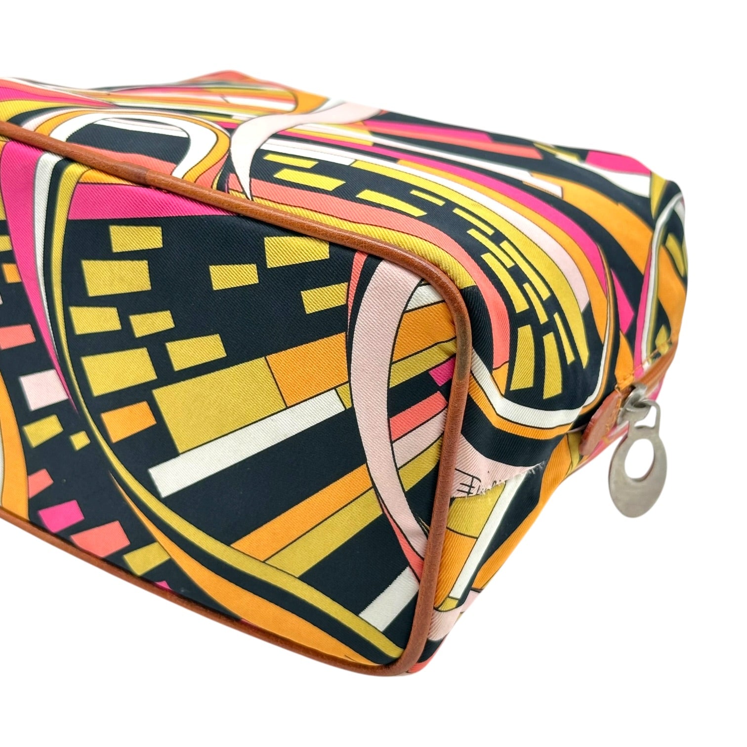 Emilio Pucci Silk Pochette Mini Bag Pink Yellow Black