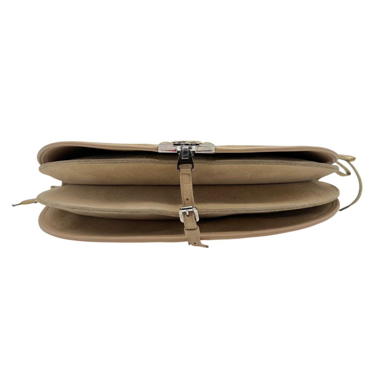 Christian Dior Tan Suede Lace-Up Satchel Bag