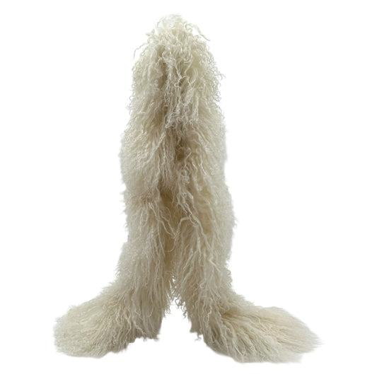 Ralph Lauren Collection White Mongolian Lamb Fur Boa Scarf