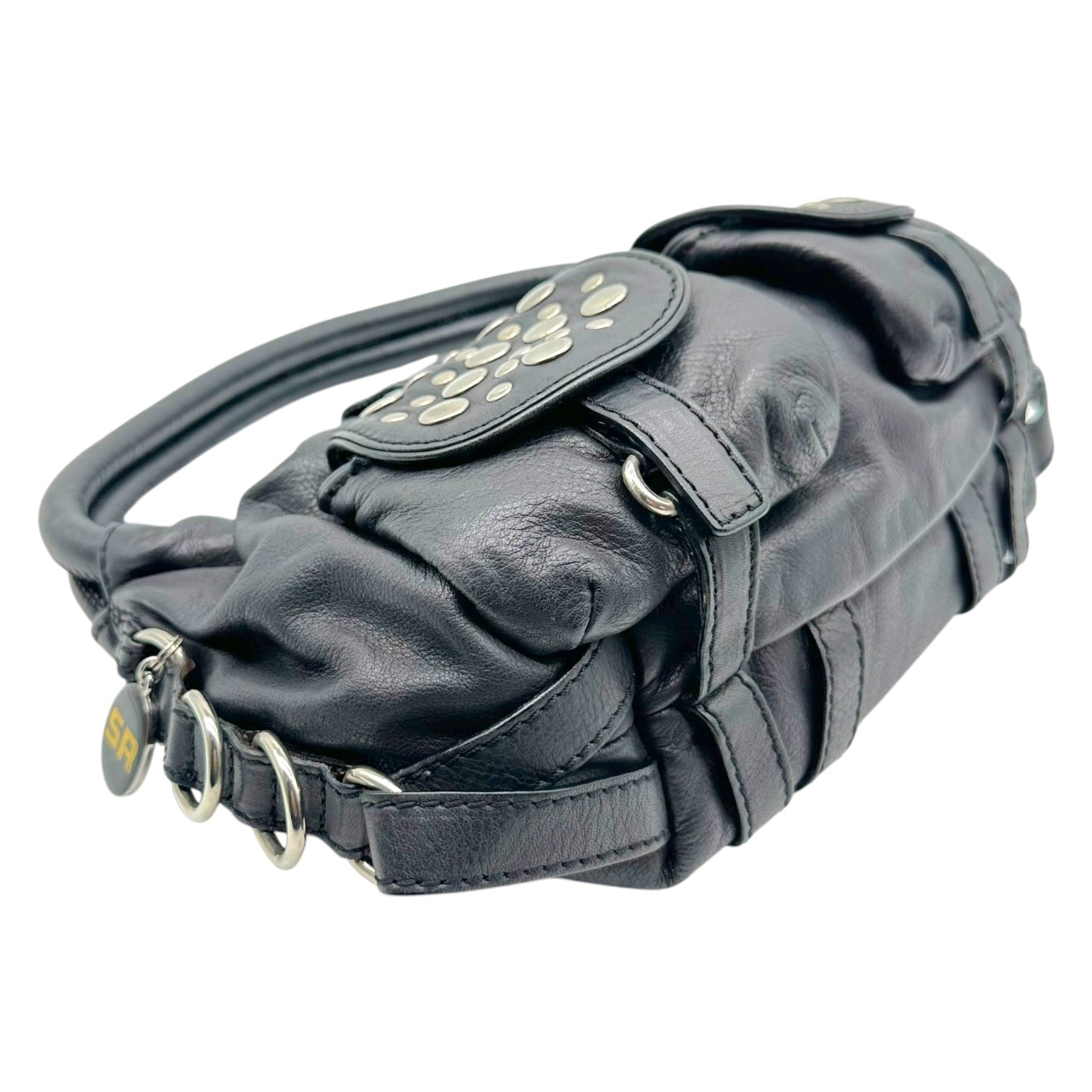 Sonia Rykiel Black Silver Studded Cargo Pocket Bag