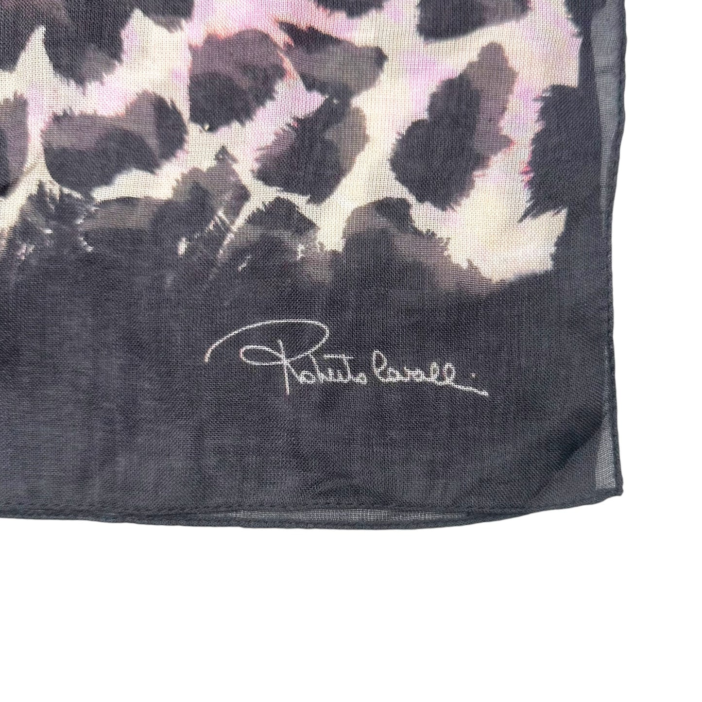 Roberto Cavalli Pink Black Leopard Print Scarf
