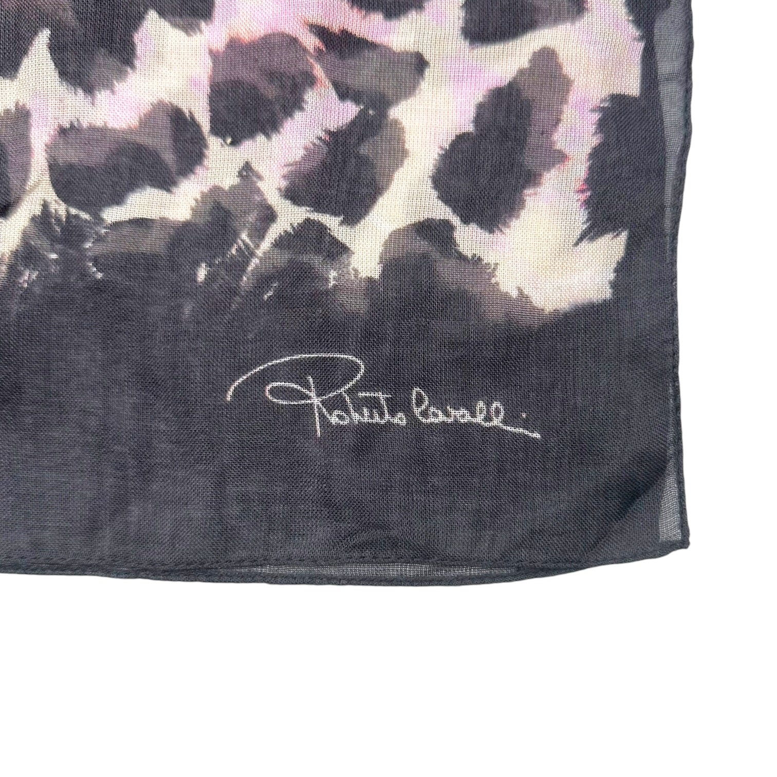 Roberto Cavalli Pink Black Leopard Print Scarf